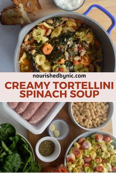 this creamy tortellini spinach soup is an easy and healthy meal