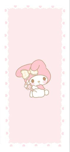 an image of a pink hello kitty wallpaper