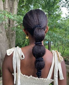 Natural hair bubble braid #naturalhairinspiration #naturalhair #hairstyles #bubblebraid #naturalhairinspo #afro #hairstyle Braid Out Long Natural Hair, 4c Two Braids, Stretched Hairstyles Natural Hair, Two Braids Natural Hair, Stretched Natural Hairstyles, French Braid Natural Hair, Braid On Natural Hair, Braid Natural Hair, Afro Hairstyles Braids