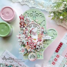 Project by Veena Chowdhry #mintaypapers #mintay #mintaypapersmerryandjoy #mintaymerryandjoy #mintaypaperschippies #mintaychippies #mintaypaperskreativa #mmintaykreativa December Challenge, Mixed Media Layout, Welcome Friends, December 16, Christmas Tags, World Of Art, Winter Night, Craft Blog