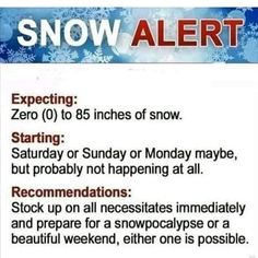 a snow alert sign is shown with instructions