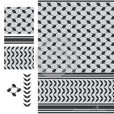 four different patterns in black and white