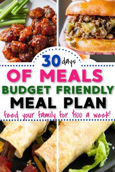 the 30 days of meals budget friendly meal plan is here to help you plan your family for a week