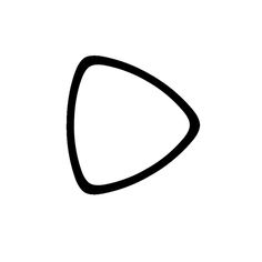 a black and white drawing of a triangle on a white background with the letter d in it