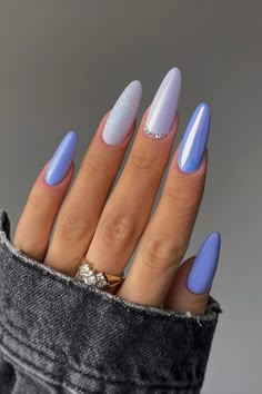 February Nails 2024 January Nails, Indigo Nails, February Nails, Lavender Nails, Nail Arts, Creative Nails, Purple Nails