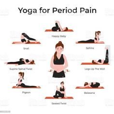 a woman doing yoga for period pain