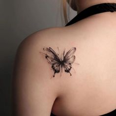 Butterfly Shoulder Tattoo Unique Butterfly Tattoos, Tato Minimal, Butterfly Tattoo On Shoulder, Turtle Tattoo Designs, Butterfly Tattoos For Women, Back Of Shoulder Tattoo, Shoulder Tattoos For Women, Butterfly Tattoo Designs, Unique Tattoo Designs