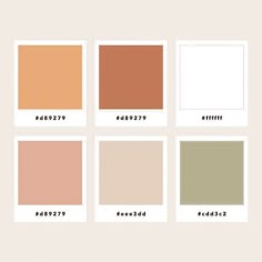 four different shades of brown, beige, and green are shown in the same color scheme