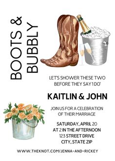 the boots and champagne party is going on