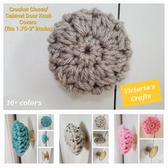 crochet closed cabinet knob covers pattern