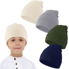 PRICES MAY VARY. Package Contains: you will receive 4 pieces of kids beanies in 4 different colors, enough quantity and various colors can meet your kids daily needs and replacement, you can choose proper color to match with your kids winter clothes Comfortable material: the knit winter hats are made of acrylic fibers material, which are soft and skin-friendly, can keep your kid's head warm but will not bring discomfort to the scalp, not easy to fade or break, with fine workmanship and can can b Knitted Winter Hats, Girls Beanie, Kids Winter Outfits, Knit Beanies, Toddler Beanie, Winter Beanies, Kids Head, Baby Beanie Hats, Newborn Baby Hats