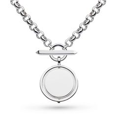 This Silver Circle Spinner is engravable. Take this to your local jeweler! Designed by Kit Heath Great British Jewellery Design This spinner necklace is part of the Revival collection Made of highly polished 925 Sterling Silver= All silver has been rhodium plated to increase durability and help prevent tarnishing Love Silver... Love Kit Heath About Award Winning Kit Heath Jewelry British jewellery designer, Kit Heath, is renowned for creating beautiful sterling silver jewellery. Kit Heath's philosophy is to create personal and enduring designs. Every design lovingly evolves from an inspiring idea into a piece of jewellery. Their stories feature the eternal themes of love, friendship and the beauty of nature, creating jewellery that will be treasured for years to come. Precious gifts, right Sterling Silver Jewelry With Detachable White Gold Pendant, Classic Sterling Silver Toggle Necklace, Classic Sterling Silver Jewelry With Detachable Pendant, White Gold Jewelry With Polished Finish And Round Pendant, Elegant Silver Toggle Necklace With Round Pendant, Luxury Custom Silver Necklace With Polished Finish, Elegant Silver Round Toggle Necklace, White Gold Round Pendant Jewelry With Engraving Option, White Gold Sterling Silver Oval Link Jewelry