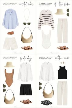 Learn how to build the perfect neutral summer capsule wardrobe for 2023 with our summer style guide. We’re sharing the wardrobe basics you need to create effortlessly chic summer outfits for women. Click through for the full summer capsule wardrobe checklist plus over 20+ chic summer outfit ideas. Capsule Wardrobe 2023, 2023 Minimalist, Travel Capsule Wardrobe Summer, Wardrobe Checklist, Minimalist Wardrobe Essentials, Holiday Capsule Wardrobe, Capsule Wardrobe Checklist, Minimalist Moda