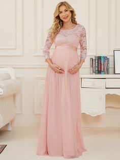 This Dress is fashionable for every occasion. the dress is made-to-order by professional tailors. You can choose from 50 colors, Regular sizes 2 to 16 and plus sizes 14w to 26W. Custom size is also available. Maternity Formal Dress, Bump Friendly Dress, Formal Maternity Dress, Lace Maternity Dress, Ever Pretty, Maternity Dress, Lace Sleeves, Maternity Dresses, Special Occasion Dresses