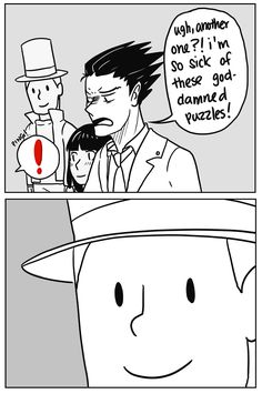 a comic strip with an image of a man in a top hat and another cartoon