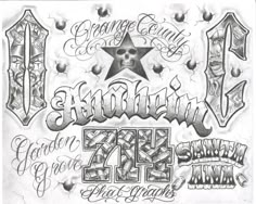 an old school tattoo design with some lettering