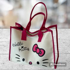 New Hello Kitty Canvass Totebags Size : 41cm X 31cm X 17cm Hello Kitty Bags, Canvas Bag Design, Hello Kitty Bag, Bag Design, Christmas Sale, Canvas Bag, Womens Tote Bags, Bags Designer, Hello Kitty