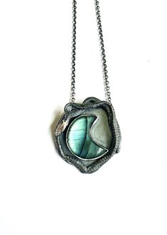 Mystical Handmade Jewelry For Fantasy Events, Unique Handmade Necklaces For Fantasy Events, Herbal Magic, My Black, A Goddess, The Snake, Labradorite Pendant, Greek Gods, Crescent Moon