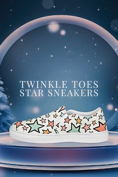 Twinkle Toes Star Sneakers Women Slip On Sneakers, Twinkle Toes, Pattern Shoes, Star Shoes, Star Sneakers, Star Pattern