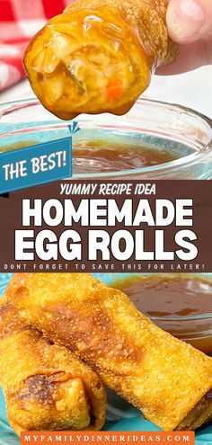 the best homemade egg rolls recipe is shown in this book, and it's easy to make