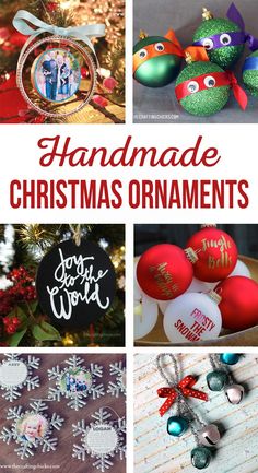 handmade christmas ornaments with text overlay