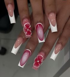 Witch Nails, Girly Acrylic Nails, French Acrylic Nails, Rainbow Nails, Pink Acrylic Nails, Luxury Nails, Fire Nails, Classy Nails