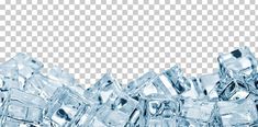 ice cubes on a transparent background