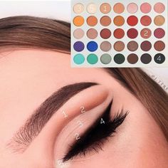 James Charles Palette Looks Brown, Eyeshadow Pictorial Step By Step, Eyeshadow Pictorial, Makeup Morphe, Makeup Pictorial