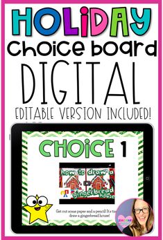 The Holidays are upon us!! This Digital Choice board focuses on Hanukkah, Kwanzaa, Christmas traditions, and MORE! #teacherspayteachers #teachers #elementary #holiday #firstgrade #secondgrade #thirdgrade Choice Board, Choice Boards