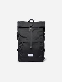 Black Bernt Backpack Sandqvist Waterproof Commuting Backpack, Waterproof Standard Backpack For Commuting, Waterproof Backpack For Commuting, Urban Waterproof Standard Backpack, Urban Style Waterproof Backpack, Urban Waterproof Travel Bag, Urban Waterproof Bags For Everyday, Waterproof Commuter Backpack, Urban Style Waterproof Everyday Bag