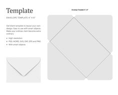 an envelope is shown with the text template