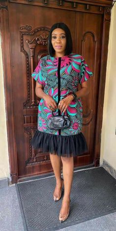 #ankarafashion #womenfashion #readytowear #rtw Ankara Styles With Two Yards, 2 Yards Ankara Short Gown Styles, 3 Yards Ankara Short Gown Styles, Two Yards Ankara Dress Styles, Simple Ankara Short Gown Styles 3yards, Akara Classic Short Gown, Short Gowns Ankara, 3 Yards Ankara Gown Styles, 2 Yards Ankara Dress Styles