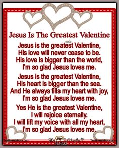 jesus is the greatest valentine poem