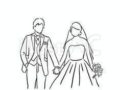 a bride and groom holding hands while walking hand in hand coloring pages, adult coloring pages, coloring sheets, wedding pictures, wedding pics, wedding photoshop, person, couple drawing, outline, line art, paper, the book, doo, black and sketch, photo shop,