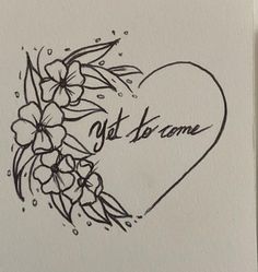 a heart with flowers on it and the words get to me written in cursive writing