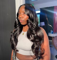 Middle Part Frontal With Fishtail Braid, Middle Part With Fishtail Braid Wig, Sew In Weave With Leave Out Fishtail, Wig Hairstyles Butterfly Braid, Middle Part Wig With Braid, Quick Weave Butterfly Braid, Butterfly Braid With Weave Wig, Sew In With Butterfly Braid, Wig With Butterfly Braid