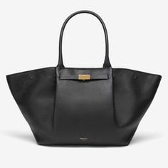 Chic Calf Leather Shoulder Bag For Work, Chic Calf Leather Workwear Bags, Sleek Shoulder Bag With Palladium Hardware For Work, Luxury Bag, The Bag, Smooth Leather, Luxury Bags, Grain, Handles