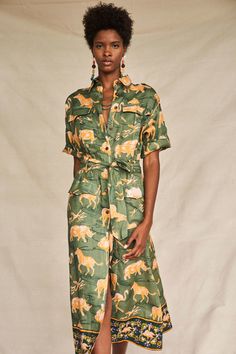 Ankara Shirt Dress, Ankara Shirt, Shirt Dress Outfit, Ankara Gown Styles, Current Fashion, Ladies Dresses, 2018 Fashion, Safari Style, Dress Shirt Sleeves