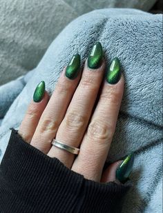 Click to see more.

50 Stunning Cat Eye Nail Designs to Captivate Any Crowd Green Sparkles Nails, Green Cat Eye Acrylic Nails, Emerald Green Magnetic Nails, Dark Green Nails Cat Eye, Emerald Green And Black Ombre Nails, Green Cat Eye Nails Short, Emerald Green Pearl Nails, Emerald Gel Nails, Magnetic Green Nails