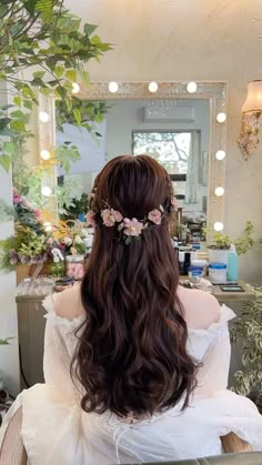 Hair Down Styles, Bridesmaid Hair Inspo, Cute Quick Hairstyles, Hair Style Korea, Wedding Hairstyles Bride, Wedding Hair Down