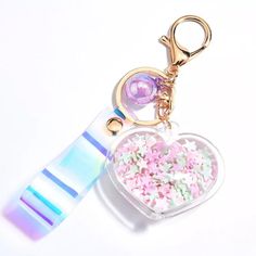 omgkawaiii Heart Fantasy Keychain Cheap Multicolor Kawaii Keychains, Kawaii Handbags, Emo Accessories, Kawaii Keychain, Dollhouse Decorating, Random Products, Kawaii Bag, Love Keychain, Star Confetti