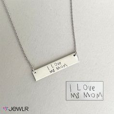 The ultimate in meaningful keepsakes, this one-of-a-kind bar necklace features a message in your or a loved one’s handwriting. To personalize your pendant, upload a clear image of your handwritten message on plain white paper. We will then engrave your message directly on the front of the nameplate. Design this unique piece in sterling silver, white, yellow, or rose gold, and select a matching chain for the perfect fit. For an extra special gift, add a touch of sparkle with a cable chain featuri