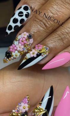 Finger Extensions, Nails October, Black White Nails, Lace Nail Art, Acrylic Nail Shapes, Pretty Nail Colors, 2024 Nails, Finger Paint