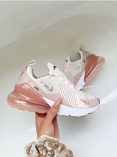 Brand new in box, 100% authentic blinged Nike Air 270 sneakers. The Nike logo (swoosh) is set with classic silver Swarovski crystals by hand with permanent adhesive. Also available in Rose gold Swarovski.  Color: Light soft pink  Finish: Blinged w/ classic silver Swarovski  SHIPPING:  ships within 2-3 weeks, if you need sooner please message me.  NOTE FREE DOMESTIC SHIPPING ONLY!  International shipping rate not included  INTERNATIONAL SHIPPING: tracking is not included, please pay extra fee if Nike Air 270, Wallpaper Nike, Swarovski Nike, Air 270, Pretty Sneakers, Preppy Shoes, Pretty Shoes Sneakers, All Nike Shoes, Cute Nike Shoes