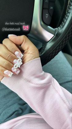 Toenails Designs, Apres Nails, Girly Nails, Euphoria Nails, Coquette Nails, Bow Aesthetic, Aesthetic Nails, Grunge Nails