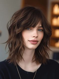 The Shag Haircut, Shag Haircut Ideas, Shaggy Long Hair, Medium Shag Haircuts, Fresh Haircut, Short Shag Hairstyles, Bob Hairstyles With Bangs, Medium Curly Hair Styles