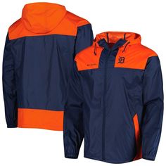 Upgrade your collection of Detroit Tigers gear by picking up this Flash Forward Challenger full-zip windbreaker jacket from Columbia. It features Omni-Shade technology, 40 UPF sun protection and water-resistant fabric, meaning you'll be able to stay cool, comfortable and dry throughout every wear. The embroidered Detroit Tigers logo leaves no doubt about your unwavering fandom. Machine wash, tumble dry low Officially licensed Pullover Omni-Shade technology blocks UVA and UVB rays Long sleeve Bra Detroit Tigers Logo, Men's Trench Coat, Tiger Logo, Detroit Tigers, Water Resistant Fabric, Mens Navy, Mens Outerwear, Stay Cool, Lightweight Jacket