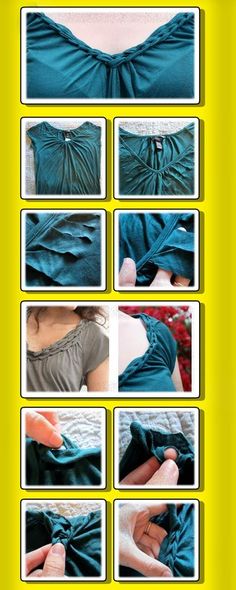 the instructions for how to tie an off shoulder top