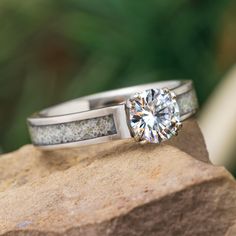 Deer Antler Engagement Ring Antler Engagement Ring, Deer Antler Ring, Antler Jewelry, Engraved Wedding Rings, Antler Ring, Women Hunters, Deer Antler, Gold Stone, White Gold Band