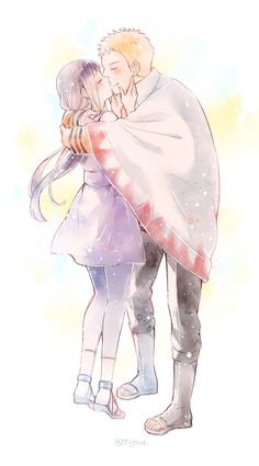 two people standing next to each other in the snow with their arms around each other